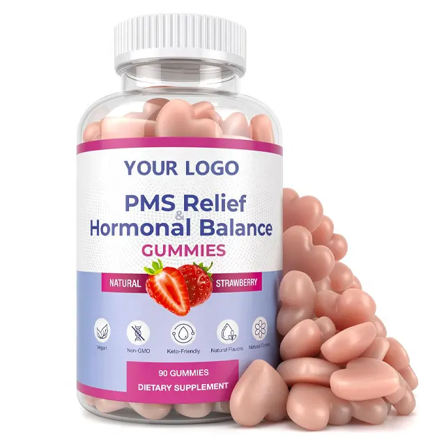 Haccp OEM ODM PMS Gummies PMS Relief & Natural Hormone Balance for Women - PMS Support Supplement for Women