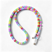 Nuevo Cable de Datos con Cuentas Decorativas, Cable de Carga Rápida para iPhone 17, Cable de Datos Tipo C