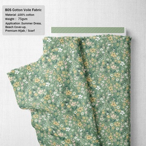 Tissu en voile de coton 75 GSM, impression numérique personnalisée, motif floral léger, tissu en voile de popeline de coton suisse 80S <span class=keywords><strong>au</strong></span> <span class=keywords><strong>mètre</strong></span> - Product Image 3