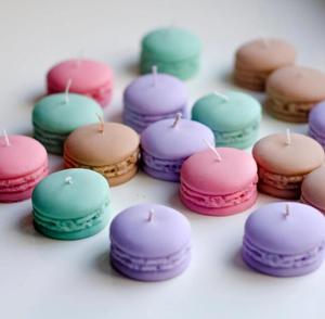 Vente en gros de bougies aromatiques bougies de luxe coffret cadeau pour desserts en forme d'aliment bougie parfumée <span class=keywords><strong>macaron</strong></span> - Product Image 3