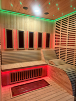 Sauna Kering Inframerah Low-EMF dengan Batu Garam, Lampu LED, Desain Modern, Bak Spa, Ruang Sauna untuk Perawatan Kulit dan Detoksifikasi