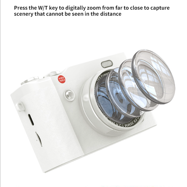 Portable Y02 4k Digital Microscope Camera Kids 16X Optical Zoom Flip Screen Supports SD TF Card Shooting Video Recording Camera