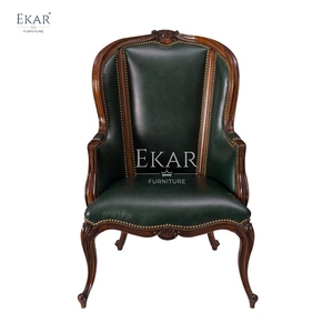 Sillón de cuero clásico, comodidad y estilo atemporales para ambientes de sala de estar elegantes - Product Image 1