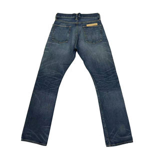 Jeans da Uomo in <span class=keywords><strong>Denim</strong></span> Giapponese Selvedge Personalizzati 100% Cotone Vestibilità Slim Effetto Invecchiato Lavato - Product Image 2
