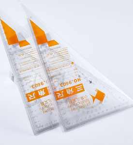 Fabrik Großhandel 25cm Kunststoff Waage Lineal Multifunktions-Büro Schreibwaren Set 2 Stück quadratisches Lineal für Messwerk zeuge Günstig! - Product Image 6