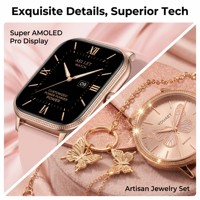 Montre connectée élégante avec écran Super AMOLED Pro rectangulaire, charge sans fil, longue autonomie de la batterie, pour un usage quotidien et un style tendance