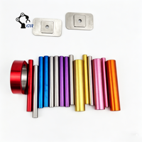 Kit de tubes ronds et de bases carrées en acier inoxydable usinés CNC, pièces d'usinage de précision multicolores pour projets industriels et de bricolage