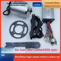Vente en gros 48V 1200W Brushless Moteur Contrôleur Pédalier Chaîne Kit Électrique pour Scooter Cross-Border Accessoire Kart Modification
