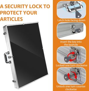 Étui de présentation pour cartes, étui de présentation portable en aluminium pour cartes à collectionner, boîte à cartes en acrylique transparente - Product Image 3