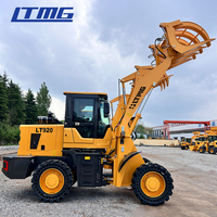 LTMG 4WD Mini Charger Shovel Loader Loader Small Articulated 2ton 2.5ton 3ton Mini Wheel Loader with Wood Grab