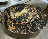 Table basse moderne en marbre naturel avec garantie d'un an