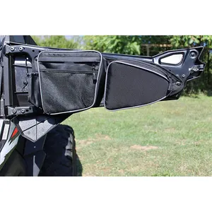 Polaris-Bolsa de almacenamiento lateral para puerta delantera de UTV, bolsa impermeable con almohadilla de protección de rodilla, RZR