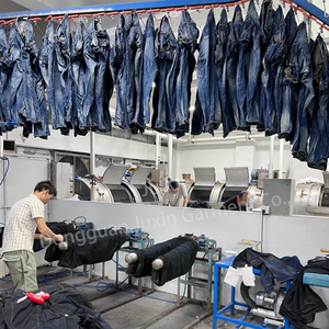 Di alta qualità in cotone 100% blu indaco larghi <span class=keywords><strong>Jeans</strong></span> da uomo pesanti Raw cimosa <span class=keywords><strong>Jeans</strong></span> di alta qualità a gamba larga per uomo - Product Image 5