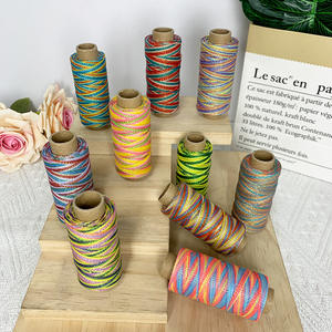 Hilo Encerado de Cielo Estrellado, Hilo Trenzado, Tubo de Papel, Hilo Encerado Redondo Brillante para Manualidades, Macramé - Product Image 4