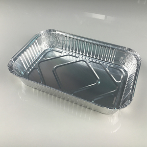 <span class=keywords><strong>Grand</strong></span> plateau <span class=keywords><strong>jetable</strong></span> en <span class=keywords><strong>aluminium</strong></span> de 1800ml, récipients de cuisson rectangulaires, couvercle en PET, <span class=keywords><strong>plat</strong></span> à tarte pour BBQ Grill Plate - Product Image 4