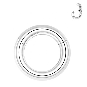 Anillos de la nariz de acero inoxidable de calibre grande con bisagras anillos de Aro para la nariz Septum Clicker Tragus Helix Cartílago Daith Rook <span class=keywords><strong>Ear</strong></span> Piercing - Product Image 2