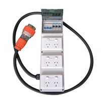 Boîte de distribution d'énergie portable industrielle pour l'extérieur, petite, étanche, boîte de prise de courant portable pour l'extérieur, IP66/IP67