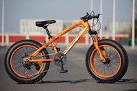Vélo de plage en acier à haute teneur en carbone 24'' 26'' avec frein à disque 4.0, 21 vitesses, type VTT Fat Bike avec pneus neige