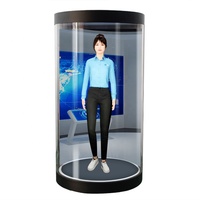 Équipement holographique de 75 pouces, écran LCD transparent d'affichage holographique 3D, projecteur holographique, boîte publicitaire