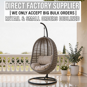 Professional Manufacturer: Commercial Grade Custom Single Rattan <b>Hanging</b> Chair for Hospitality & Villa Projects - OEM/ODM - Product Image 2