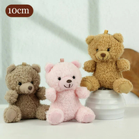 Songshan jouets personnalisé pas cher Mini LOGO ours en peluche peluches 11cm Kwaii peluche sac décor ours en peluche t-shirt jouet porte-clés