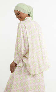 SIPO EID ชุดอาบายาโพลีเอสเตอร์2ชิ้นของผู้หญิงชาวมุสลิมมาเลเซีย,ชุดกิโมโนยาวแบบเรียบง่ายเสื้อผ้าอิสลาม - Product Image 6