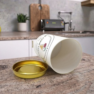 Tubo de Papel Ecológico Personalizado de Alta Calidad para Envasar Helados, Dulces, Té, Cacao en Polvo, con Tapa Metálica - Product Image 2