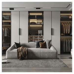 Ensemble d'armoires de cuisine Allure Luxury White Shaker PVC moderne, design acrylique brillant, laque - Product Image 1