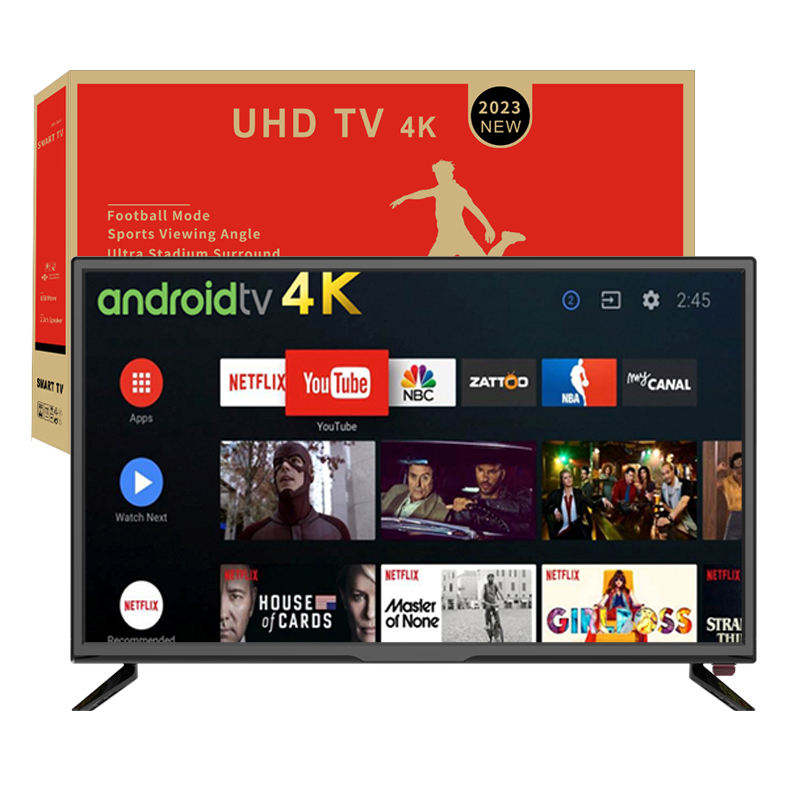 Led Tv Accept Custom Normal Flat Screen 4K Android Television 21 Inch Smart Tv 32 40 43 50 55 65 75 85 Inch Smart Tvs