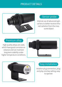 <span class=keywords><strong>Detector</strong></span> de Temperatura Industrial Infravermelho de Alta Frequência (HF) para Metais, Classificação IP65, Precisão de 1%FS, Resposta de 10ms - Product Image 3