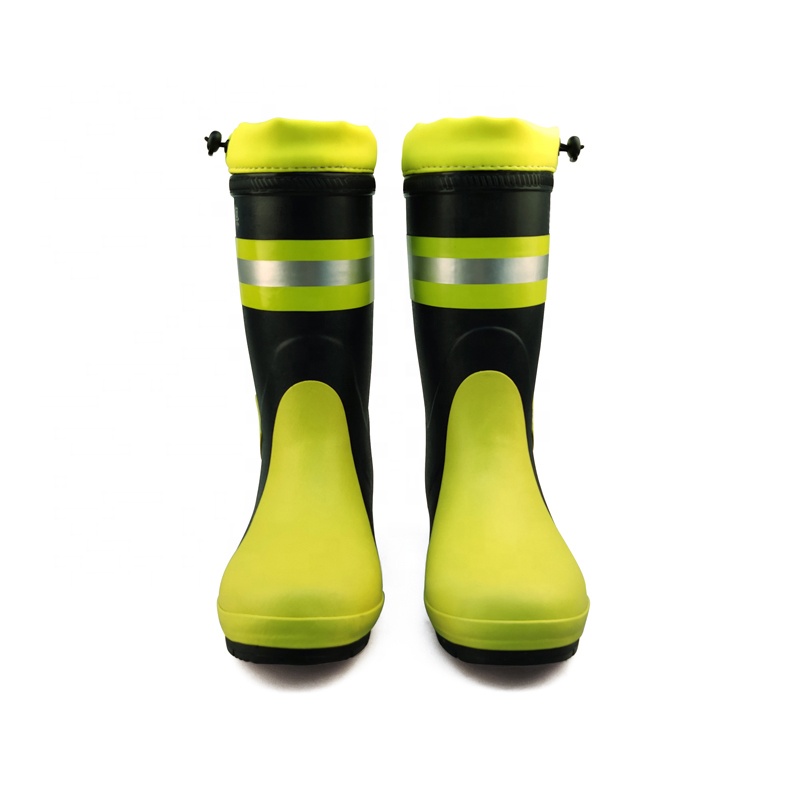 3539 OEM Adjustable Drawstring Safety Waterproof Military Boots Rubber Police Boots For Men