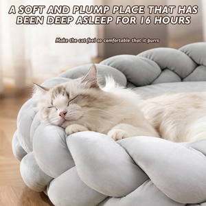 Nouveau 100CM grande taille tissé à la main chat <span class=keywords><strong>chien</strong></span> lit <span class=keywords><strong>Super</strong></span> doux tissu pour automne hiver adapté pour petit moyen grand <span class=keywords><strong>chien</strong></span> produits pour animaux de compagnie - Product Image 2