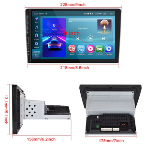 CUSP 1 <span class=keywords><strong>Din</strong></span> 9 ''<span class=keywords><strong>Autoradio</strong></span> Android <span class=keywords><strong>2</strong></span> + 64GB sans fil Carplay Android Auto GPS Wifi FM RDS Hi-Fi Support AHD Caméra Auto Électronique - Product Image 2