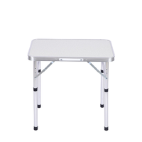 Table de camping pliante portable moderne en aluminium léger et acier inoxydable, réglable en hauteur, petite table d'appoint pour la pêche