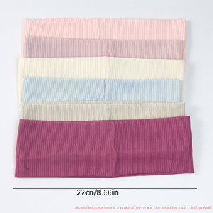 Nhà Máy Tùy Chỉnh 6 Màu Sắc Căng Dệt Kim Headbands Thể Thao Headband Cho Phụ Nữ Phụ Kiện Tóc Màu Rắn Yoga Đàn Hồi Tóc Ban Nhạc - Product Image 4