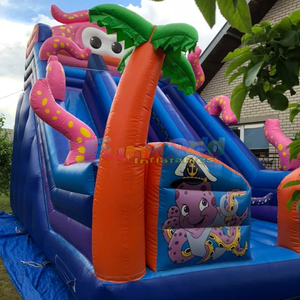 Castillo inflable con tobogán de pulpo, de calidad comercial, con temática oceánica, para fiestas infantiles, marca Piepusama. - Product Image 2