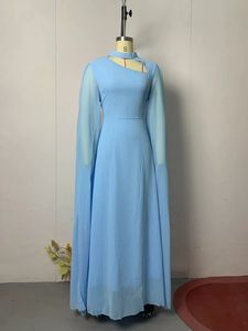 Vestidos de Fiesta para <span class=keywords><strong>Mujer</strong></span>, Vestido Largo con Cuello Redondo, Color Sólido, Cintura Ajustada con Cordones, Línea A, 2026, Vestidos Femeninos, Vestido Maxi Elegante - Product Image 4