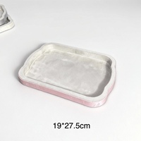 Plateaux de présentation de bijoux TaiYi, logo personnalisé, plateau vide haut de gamme en forme de nuage, en velours et en daim, pour bracelets, colliers, bagues, petits bijoux