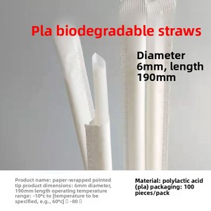 Pailles <span class=keywords><strong>en</strong></span> <span class=keywords><strong>plastique</strong></span> jetables biodégradables PLA, plusieurs couleurs, vente <span class=keywords><strong>en</strong></span> gros, fabriquées <span class=keywords><strong>en</strong></span> Chine, modèle Z 13867936601 - Product Image 6