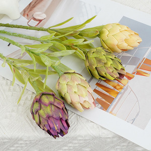 <span class=keywords><strong>Fleurs</strong></span> <span class=keywords><strong>artificielles</strong></span> d'artichaut pour la décoration de scènes, offrant une esthétique haut de gamme et réaliste, faites à la main, style pastoral - Product Image 1