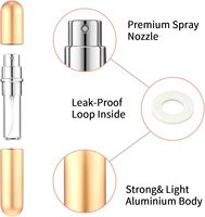 Logo personnalisé atomiseur de parfum rechargeable bouteille de parfum voyage en vrac Portable mini 5 ml vaporisateur compatible outil de transfert
