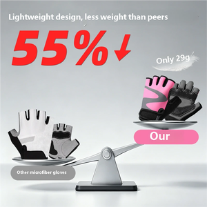 Gants de sport durables pour femmes, antidérapants et rembourrés, pour la musculation et l'entraînement, à demi-doigts - Product Image 2
