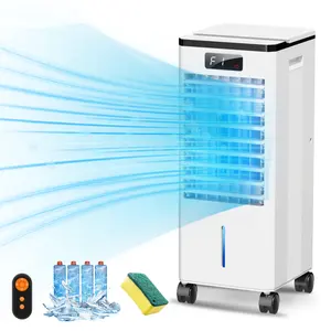 Ventilador de refrigeración portátil Aire de refrigeración eléctrico Control remoto inteligente Ventilador purificador de aire Soporte libre de agua Ventilador purificador de aire sin aspas