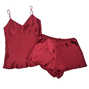Pigiami di seta per Le Donne <span class=keywords><strong>Sexy</strong></span> Della Biancheria del Raso Degli Indumenti Da Notte Cami Bicchierini Degli Indumenti Da Notte Set Indumenti Da Letto - Product Image 4