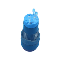 Interrupteur à bouton-poussoir LED rouge 12 mm, 5 broches, momentané/verrouillable, montage sur panneau en plastique, 3A 250V, interrupteur de commande d'alimentation