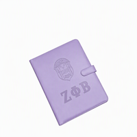 Cadeaux personnalisés Zeta Phi Beta Greek Life, porte-documents en cuir PU de qualité supérieure, bloc-notes, fermeture magnétique, imperméable, léger
