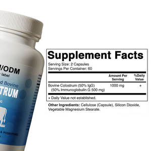 Yüksek mukavemetli ek bağışıklık kas kurtarma destekler glutensiz 50% IgG Unflavored sığır Colostrum kapsül - Product Image 2