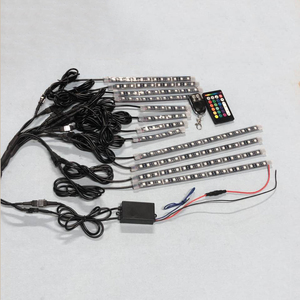 Moto LED Lumière Kit Bandes Multicolore Accent Lueur Néon Lumières <span class=keywords><strong>D</strong></span>&amp;#39;atmosphère Lampe avec Télécommande Sans Fil - Product Image 5