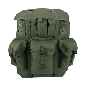 Yakeda Olive Drab Operador Verde Mochila Campo de Combate Tático Back Pack Alice Mochila com Moldura