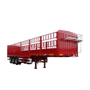 二手3轴货物运输桩侧壁围栏货物半挂卡车camion廉价出售